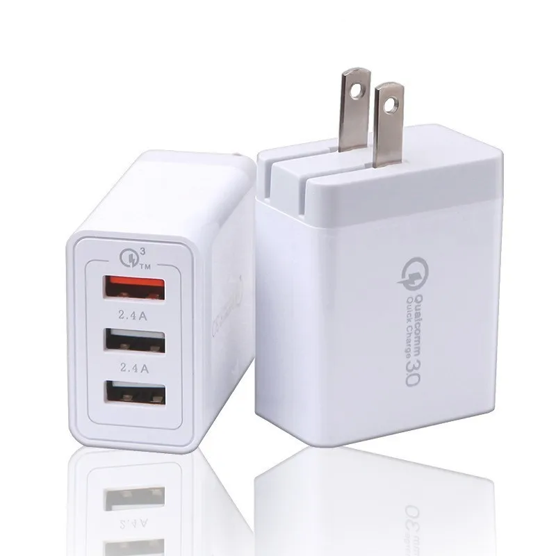 Универсальный 18 Вт USB quick charge 3,0 5V 3A для Iphone 7 8 EU US Plug, быстрое зарядное устройство для мобильного телефона Samsug s8 s9 huawei