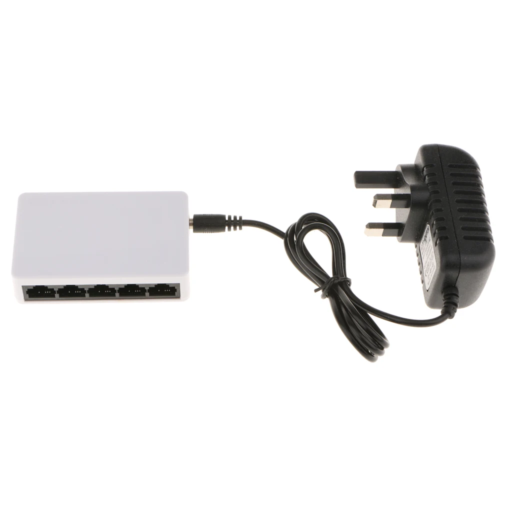 5-Порты и разъёмы коммутатор для высокоскоростной сети Ethernet 10/100 Мбит/с LAN гигабит Интернет RJ-45 выключатель Великобритания