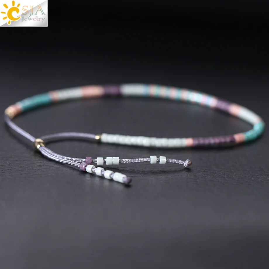 Csja 2019 Новинка Boho Bijoux Femme Miyuki ювелирные изделия многоцветные бусины Delica браслеты
