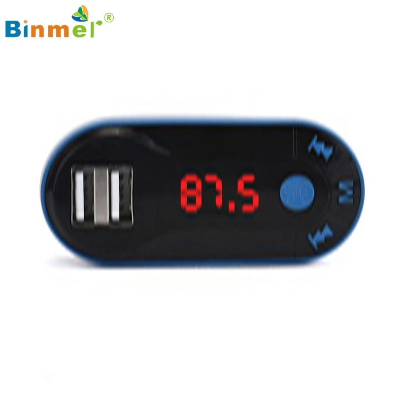 Binmer Bluetooth беспроводной fm передатчик MP3 плеер Handsfree Car Kit USB TF SD дистанционный