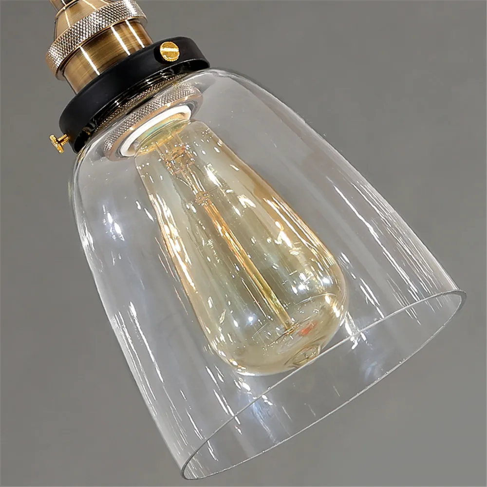 Прозрачный стеклянный абажур подвесные светильники промышленные осветительные