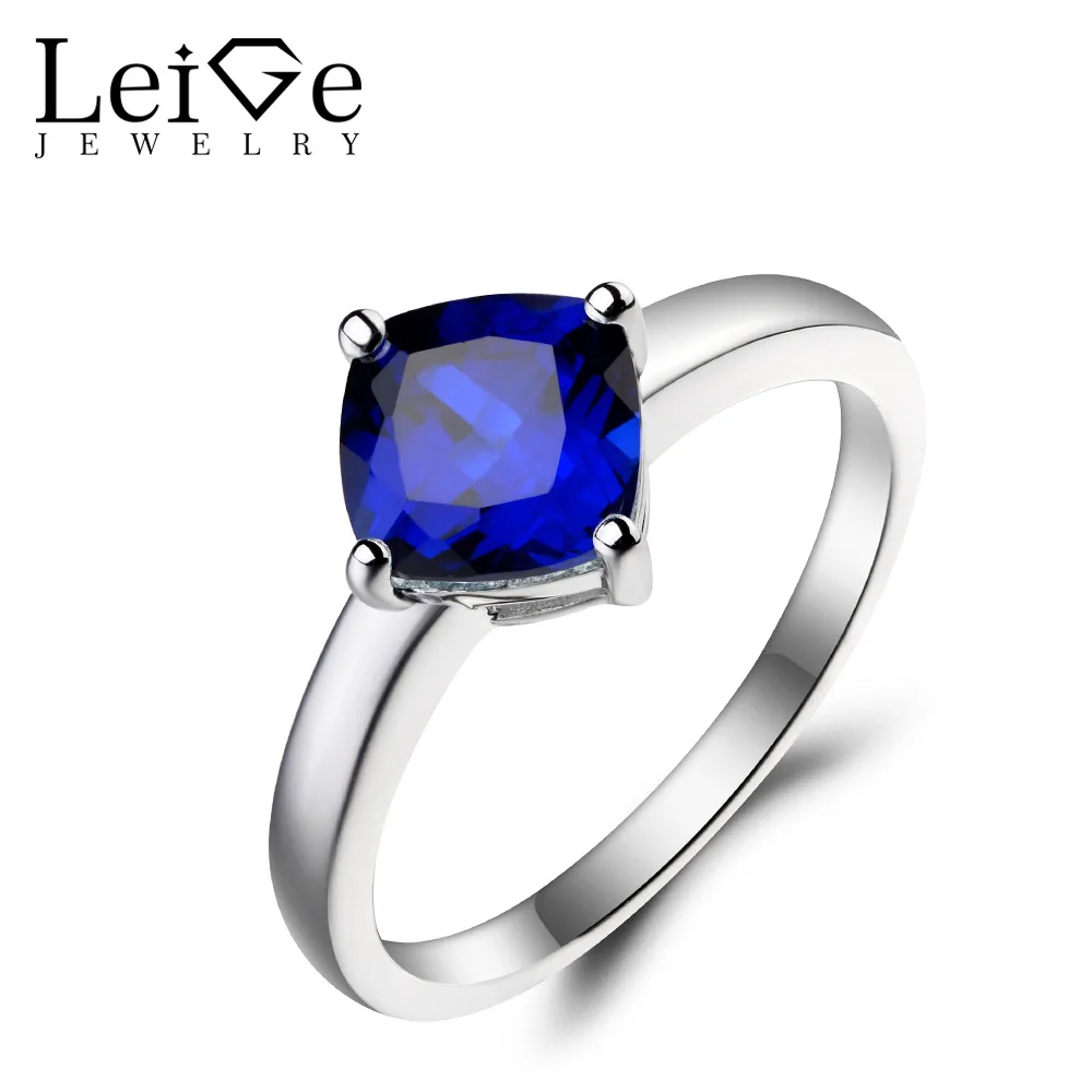 Женское кольцо с синим сапфиром|gemstone rings silver|925 sterling gemstone ringssterling silver 925 ring |
