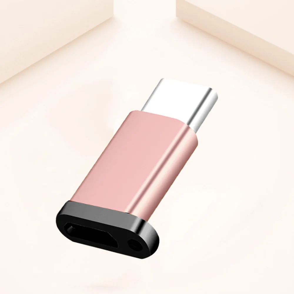 USB-C к Micro USB адаптер мини портативный алюминиевый с брелком анти-потеря usb тип-c к Micro USB конвертер разъем