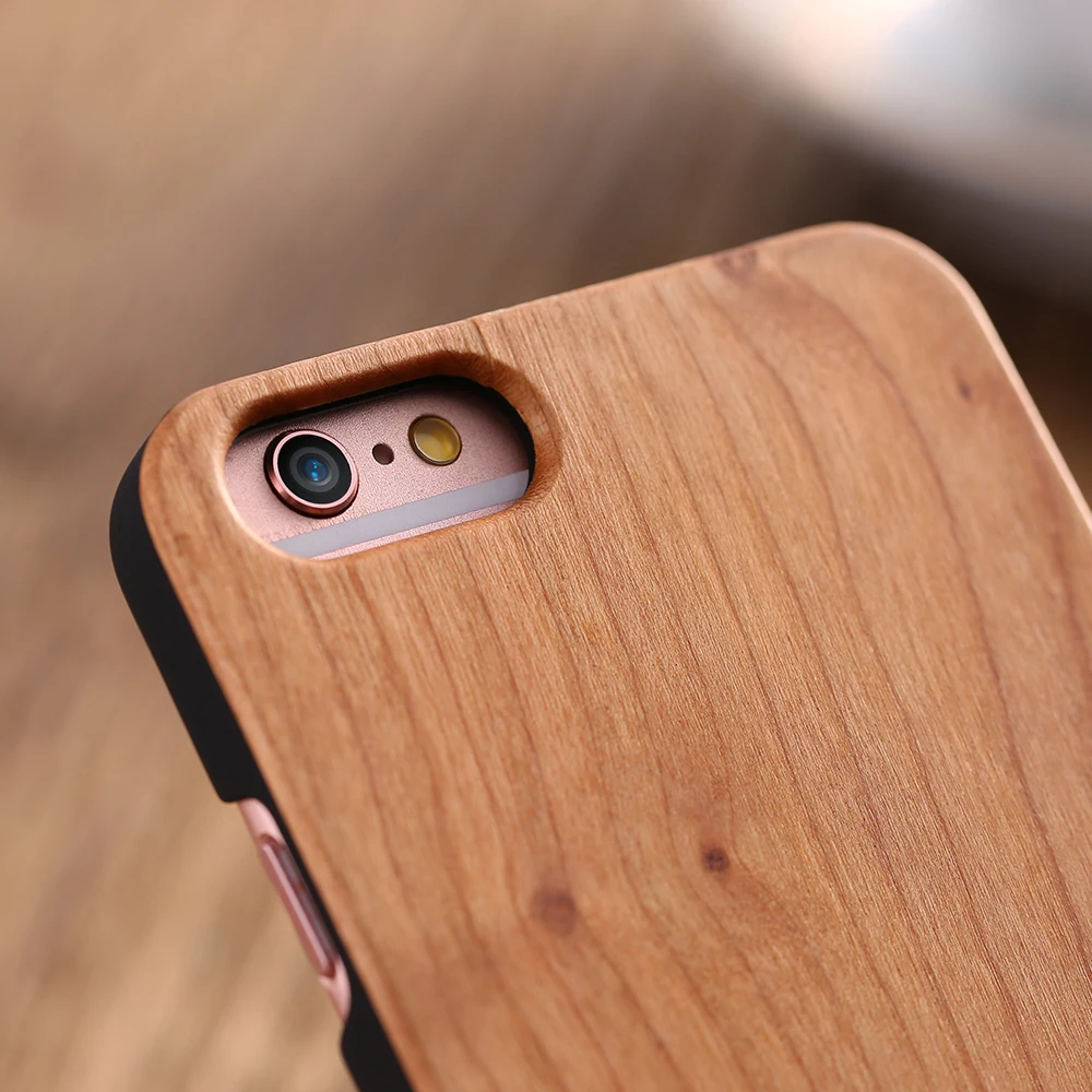 Floveme Настоящее Дерево чехол для iPhone 6 6S 7 Чехол из натурального дерева твердый