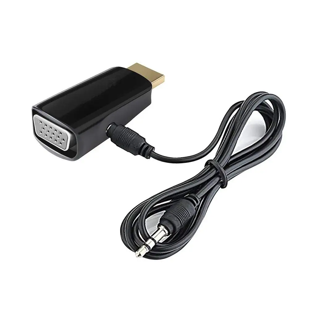 Адаптер преобразователь LumiParty 1080P HDMI VGA + аудиоразъем 3 5 мм full HD PC Laptop r15| |
