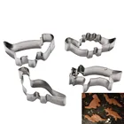 4 шт.компл. Формочка динозавр форма для печенья 3D бисквит мастика форма для выпечки десерта форма для свадебного торта инструменты для украшения