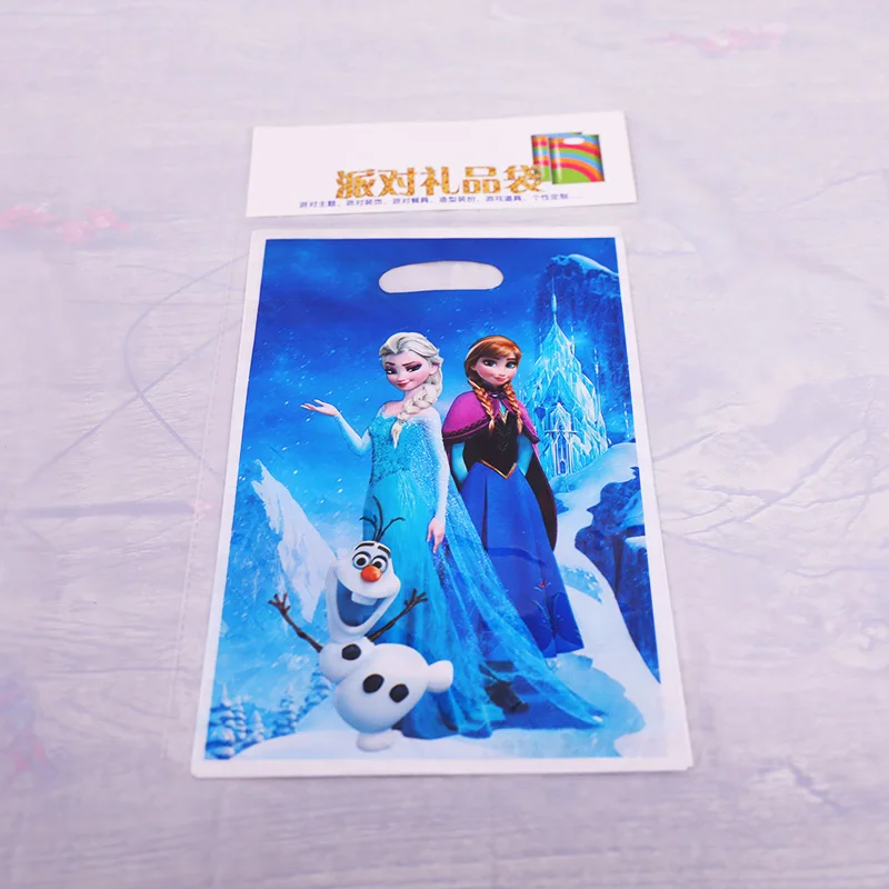 6pcs Gift bag Вечерние украшения в стиле принцессы Эльзы из мультфильма «Холодное сердце», вечерние украшения, соломинки, подарок на день рождения, украшения для детей - Цвет: 6pcs Gift bag