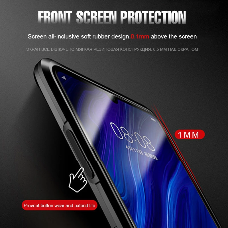Роскошный Магнитный противоударный автомобильный чехол-кольцо для huawei P30 mate 20 P20