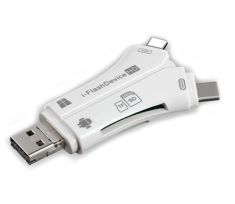 Все в 1 один считывающее устройство для Карт MicroSD устройство для чтения карт SD TF USB для iPad iPhone x 6 7 8 плюс для samsung S8 S9 Note8 LG G5 для huawei P20 Android
