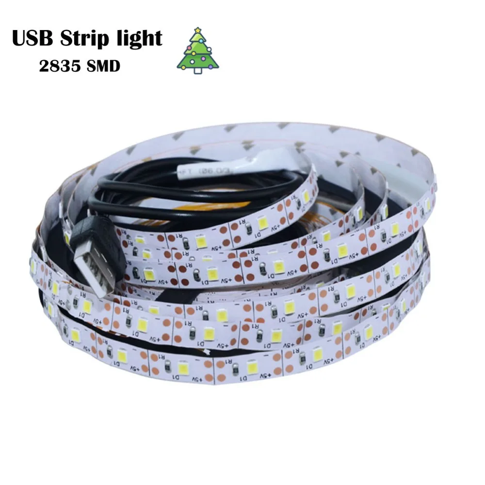 Гибкая светодиодная лента 5 в пост. Тока USB 3528 RGB 50 см 1 2 3 4 м|usb led strip|led strip 35283528 rgb |