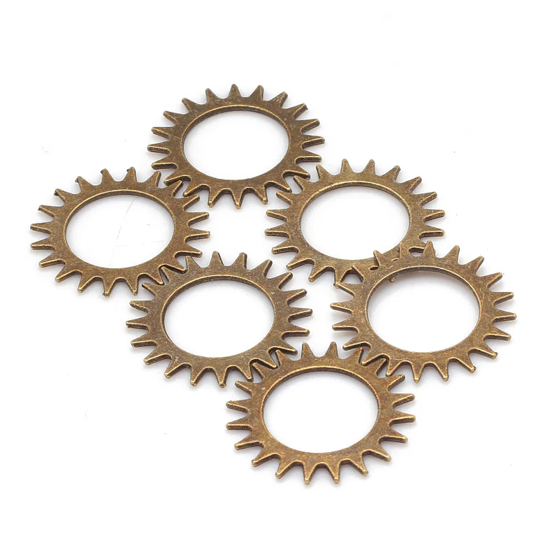 Два цвета Модные Винтажные подвески из цинкового сплава шестерни в стиле