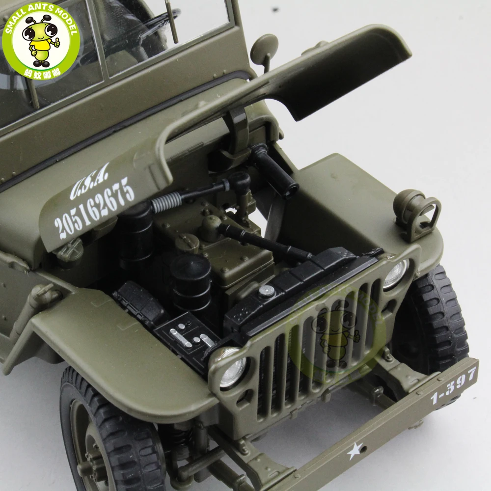 1/18 1941 JEEP WILLYS MB армии США литой автомобиль модель игрушки Welly армейский зеленый