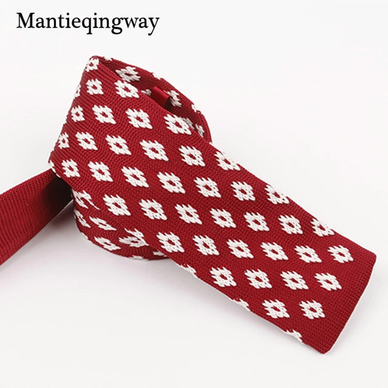 Mantieqingway классические Вязаные Галстуки для мужчин обтягивающие узкие галстуки