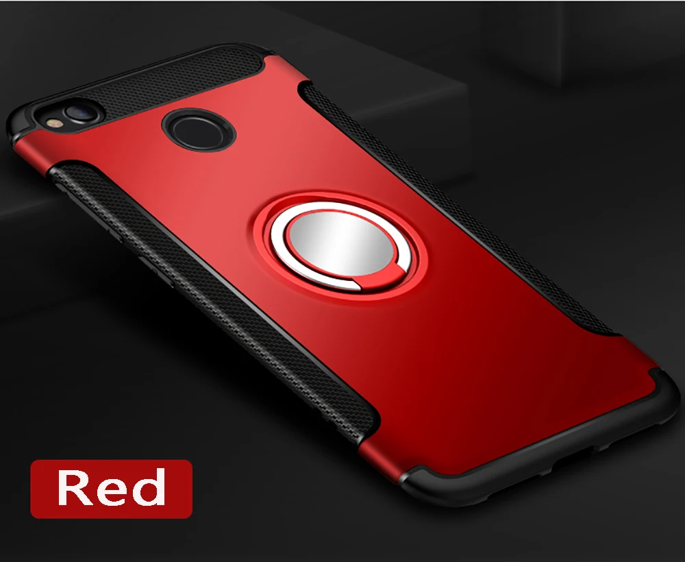 Чехол для Xiaomi redmi 4x кейс держатель для колец подставка xiomi redmi 4x xiami чехол для Xiaomi redmi 4x чехол для телефона черный 32 Гб