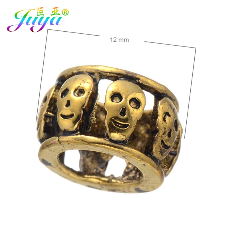 Бисер для рукоделия Juya 12 мм античные золотые с большим отверстием|stone beads|natural stone