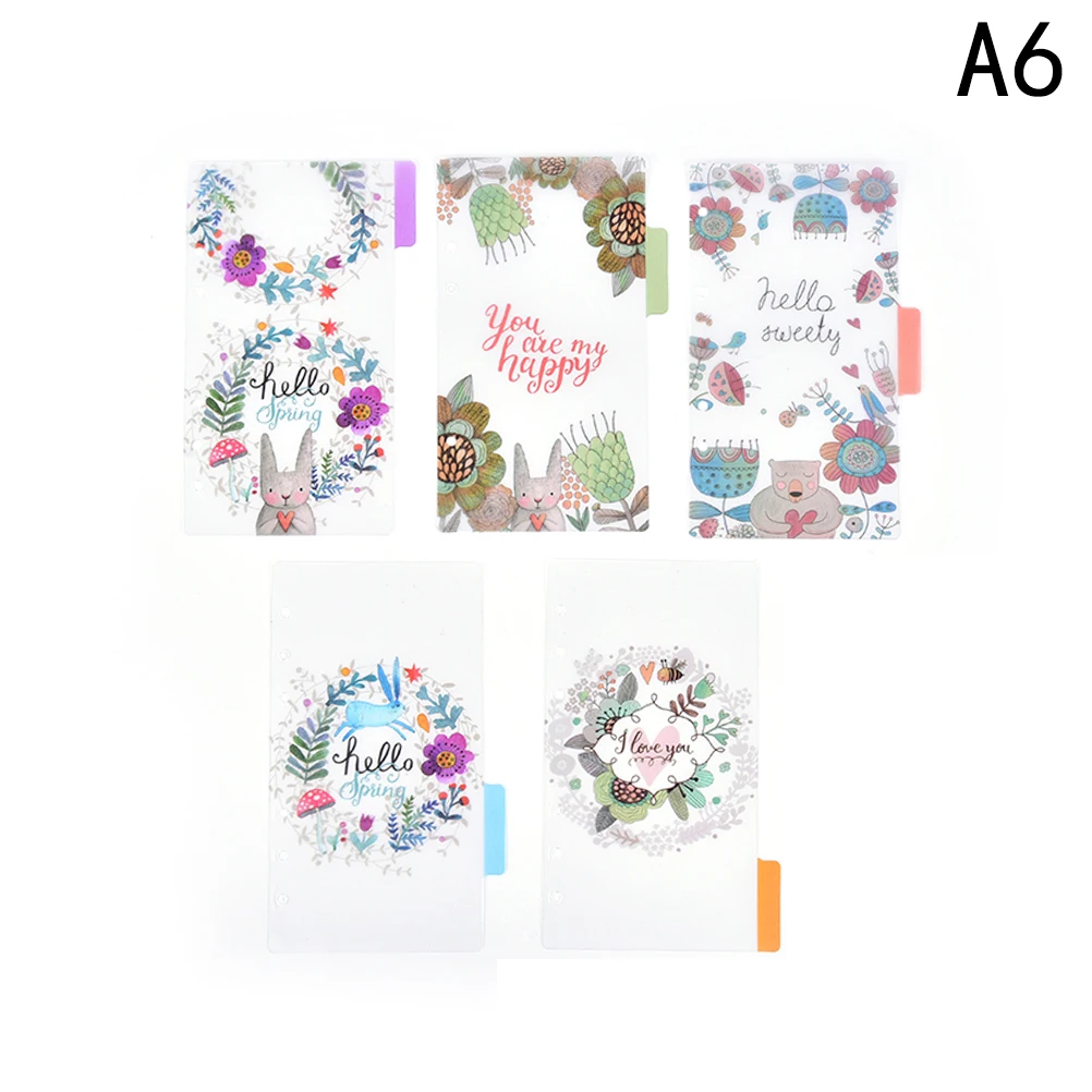 Птица сад ПП доска индексный разделитель блокнот органайзер A5 & A6 для DIY