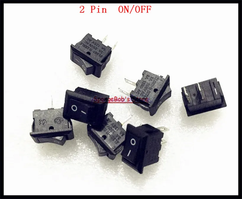 100 шт./лот 2 Pin ВКЛ/ВЫКЛ I/O 10*15 мм SPST оснастка в мини-лодке кулисный переключатель 3A