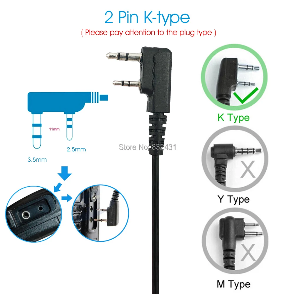 Задняя гарнитура с микрофоном для Kenwood BAOFENG тактические наушники Walkie Talkie Field