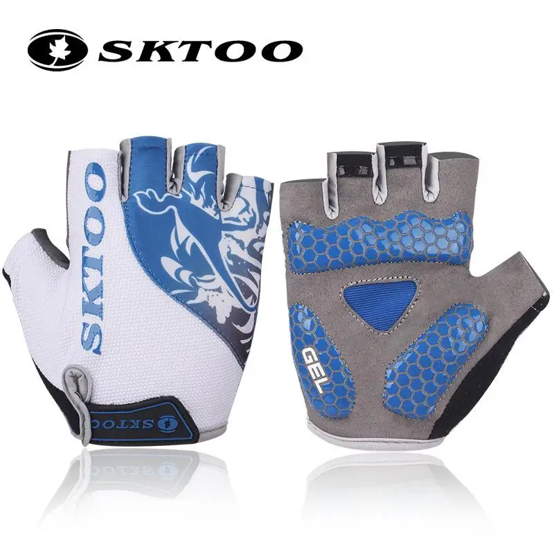 SKTOO-guantes de ciclismo de medio dedo para hombre, manoplas transpirables para ciclismo...