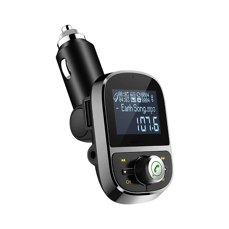 FM Transmitter Wireless Bluetooth-compatible Hands-free Car Kit MP3 Player 3.1A USB Charger TF Card U Disk AUX Out | Автомобили и