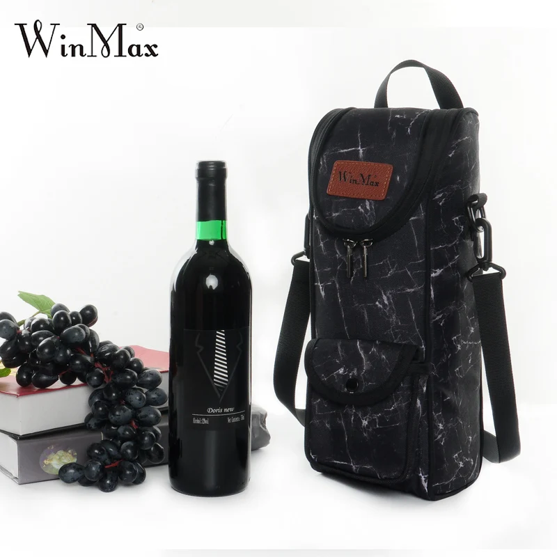 

Winmax сумка-холодильник для шампанского для вина из алюминиевой фольги для мужчин, многоразовая изолированная сумка для вина, Подарочный дер...
