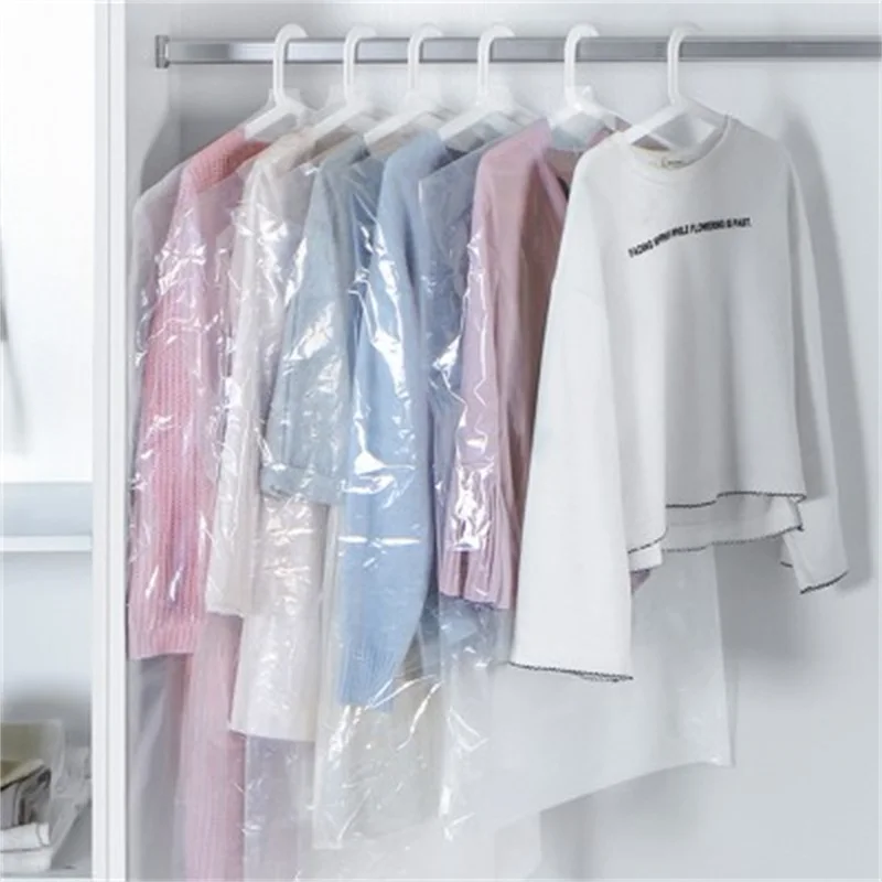 10 шт. одноразовый прозрачный пластиковый чехол для одежды костюма пальто