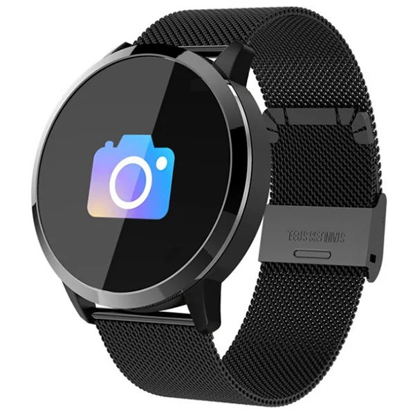 Steel Black Diggro Q8 Смарт-часы OLED цветной экран Водонепроницаемый фитнес-трекер Женская мода монитор сердечного ритма умные часы для Android iOS - Цвет: Steel Black