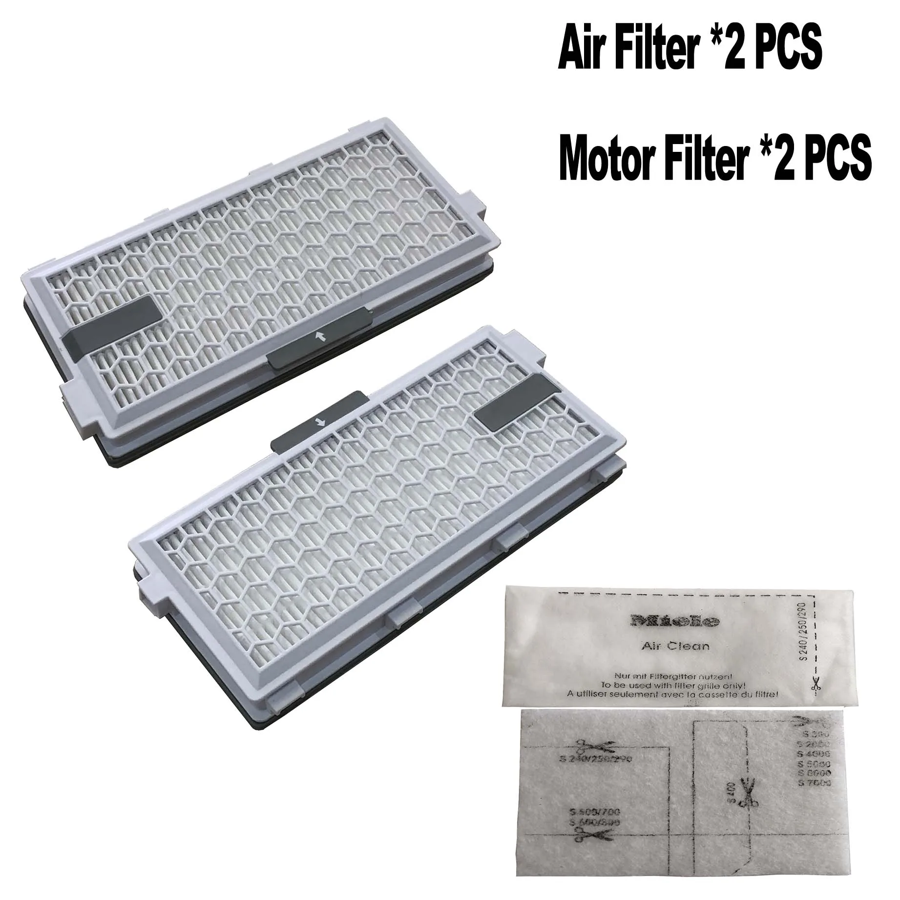 ML-FT-4PK-WH 2-набор SF-HA 50 для Miele HEPA фильтр S4 S5 S6 S8 S8000 S8999 S6000 S5000 S5999 S4000 S4999 CompleteC2 C3 компактный C1 C2 фильтр - Цвет: ML-FT-4PK-WH