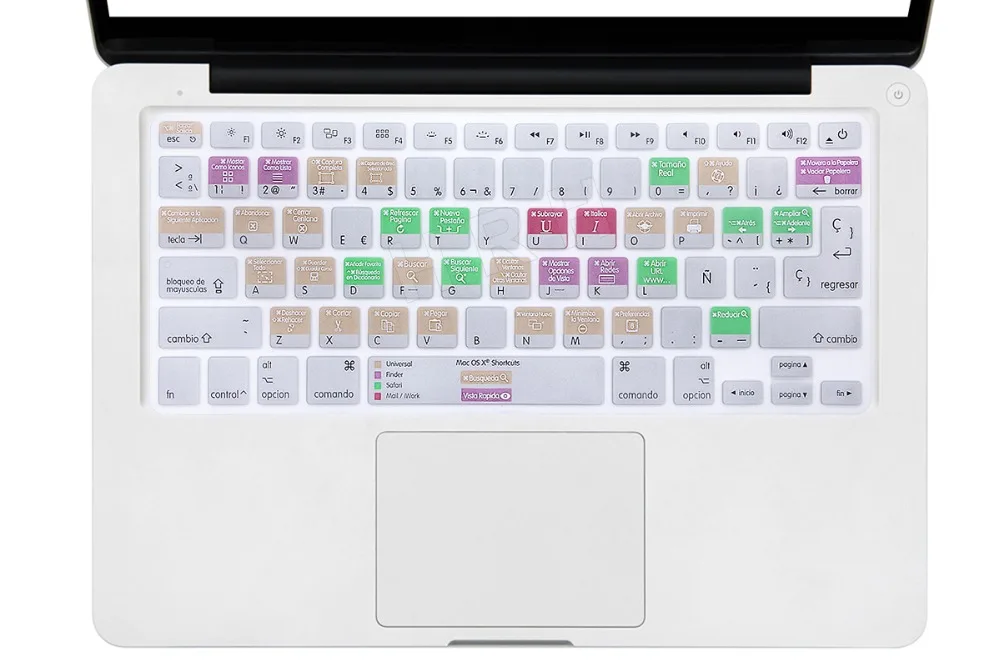Для Macbook Pro Air Retina 13 &quotA1369 A1466 A1425 A1502 15&quot A1286 для A1278 Mac Os X Горячие клавиши с испанской