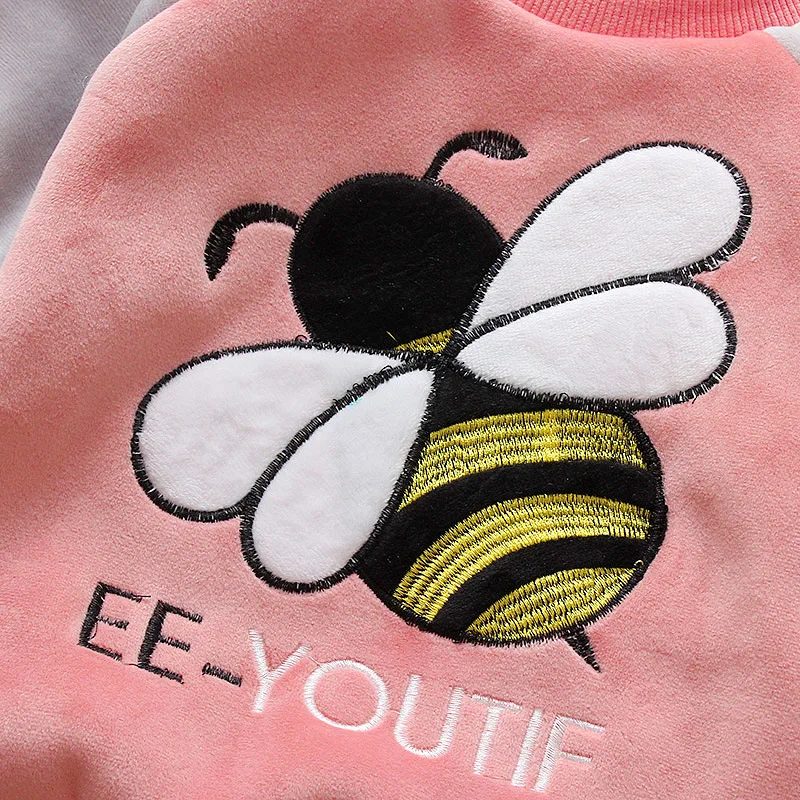 Детские мультфильм осень с капюшоном детская одежда bee шаблоны толстовки для