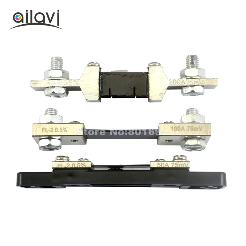 

FL-2 Shunts 50A100A 200A 300AFor DC Current Meter Ammeter 75mV Shunt Resistor