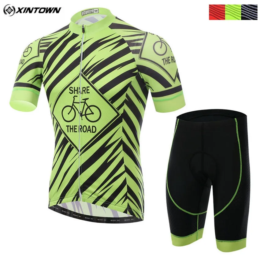 

XINTOWN Men's Cycling Jersey Sets Bike Team Outdoor Sportswear Ropa Ciclismo Bicycle Riding Short Sleeve Cycling Clothing
