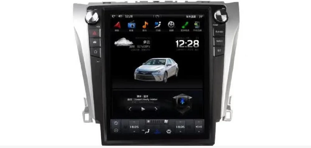 12,1 ''вертикальный экран Tesla стиль чистый Android7.1 автомобильный DVD gps плеер для Toyota Camry Aurion Daihatsu Altis 2012 2013
