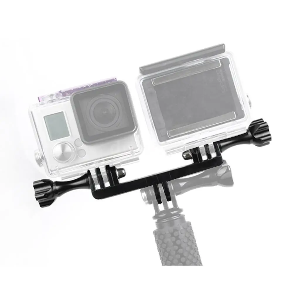 Для Go pro Аксессуары адаптер двойной Кронштейн мост крепление для Gopro Hero 7 6 5 4 DJI OSMO Yi