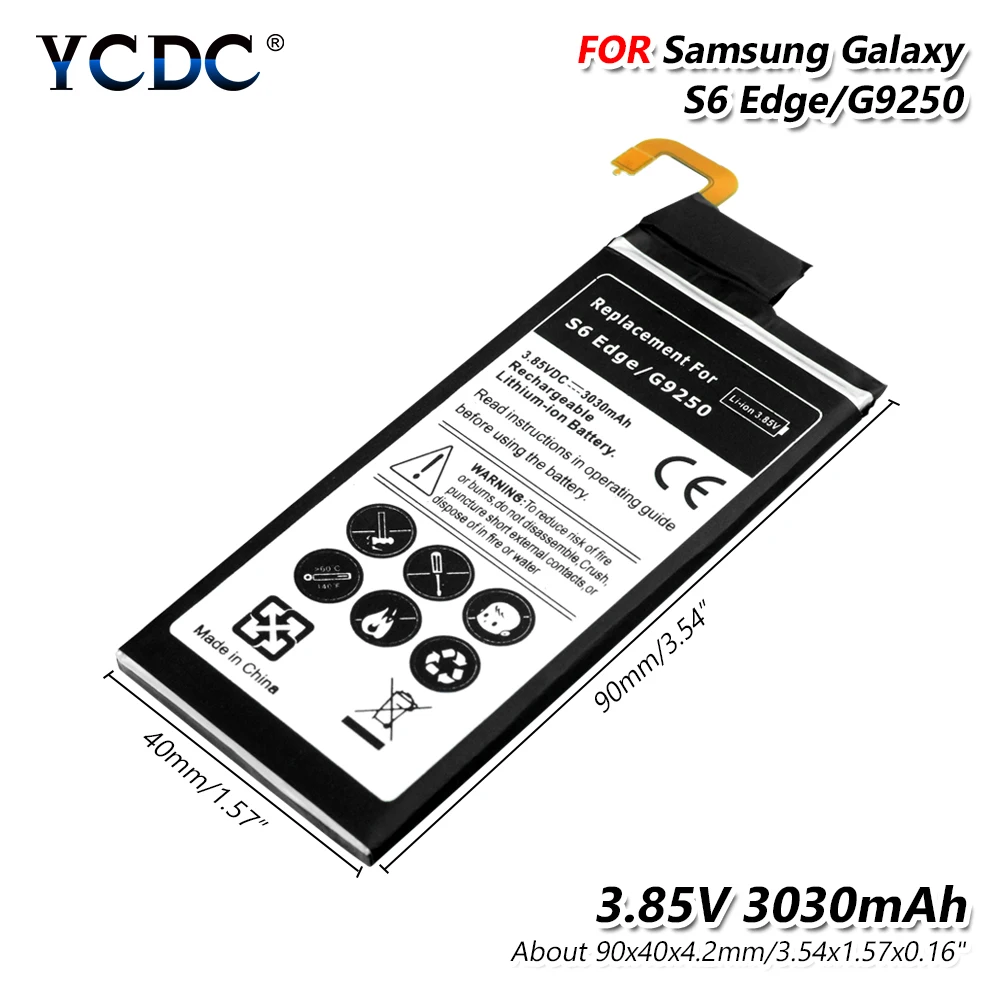 Смартфон 3 85 mAh 3030 V литий ионная аккумуляторная батарея для Samsung Galaxy S6 край G9250 G925V