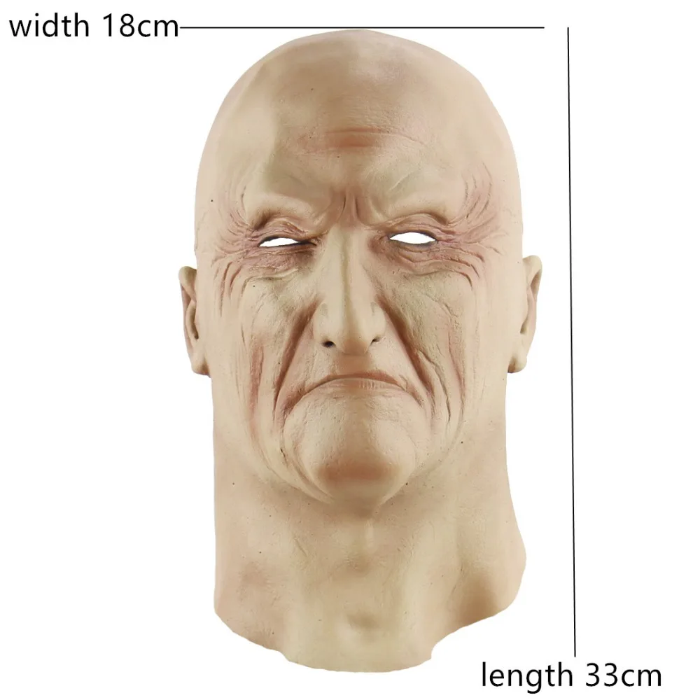 Реалистичная латексная маска для пожилых мужчин Маскировка Хэллоуина