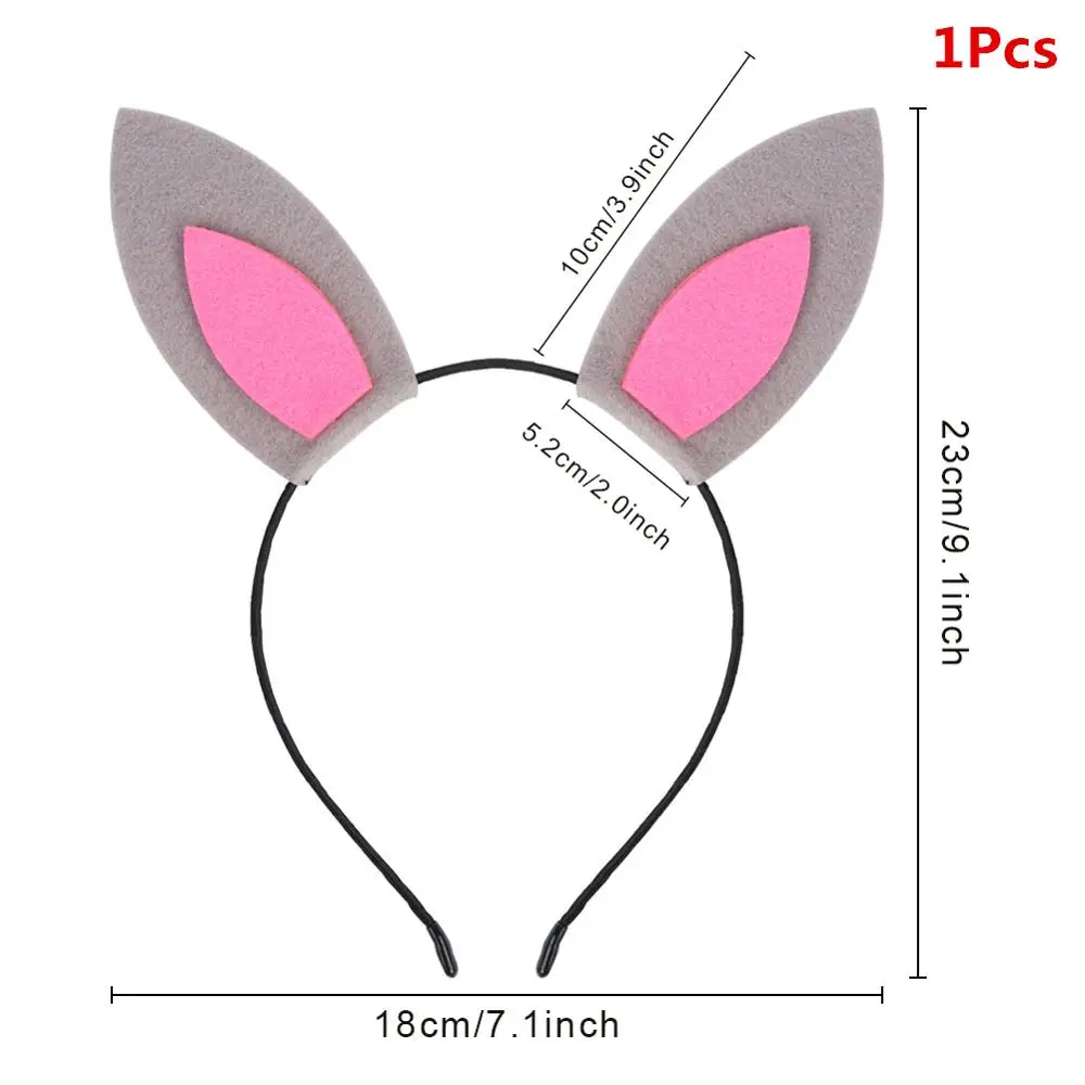 Rabbit Headband OurWarm Jungle вечерние принадлежности воздушные шарики в виде животных тропические Пальмовые Листья с днем рождения баннер сафари День Рождения украшения для детей - Цвет: Rabbit Headband
