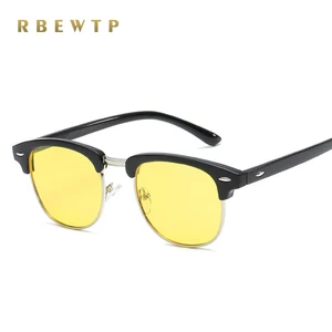 2019 new Semi Rimless Men's Sports Sun Glasses Driving Polarized Sunglasses Night Vision Sunglass br