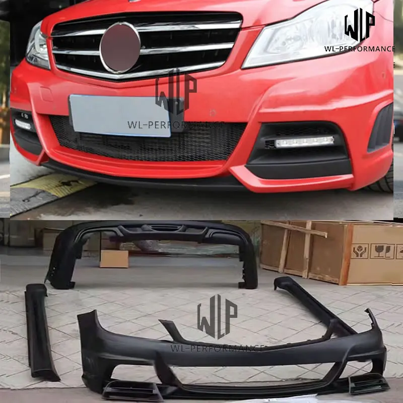 W204 комплект кузова автомобиля FRP неокрашенные передние бамперы задние боковые