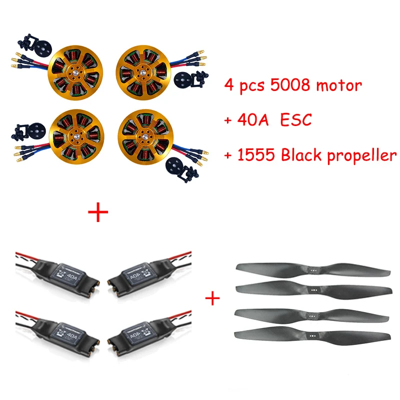 4 шт. бесщеточный двигатель 5010 340KV 280KV с пропеллером 40A ESC 1555 для радиоуправляемой