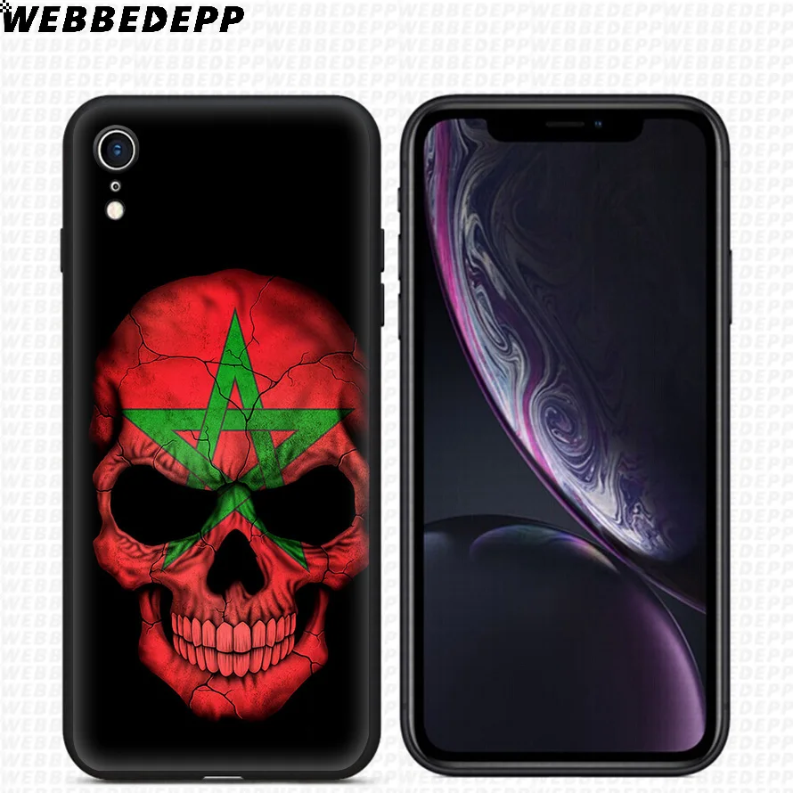 WEBBEDEPP Morocco Flag Soft Silicone Case for iPhone 11 Pro Xr Xs Max X or 10 8 7 6 6S Plus 5 5S SE |