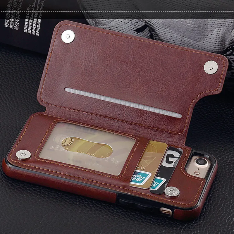 Retro PU Leather Wallet Case For iPhone 8 7 X 6 6s Plus XS Max XR Card Slot Holder Cover iphoneXs Bags Stand Capa | Мобильные