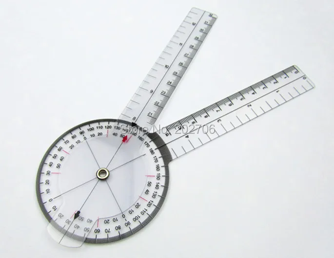 48 шт./лот 8 &quotГониометр угловая линейка ПВХ пластиковый транспортир медицинская