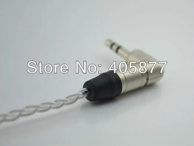 Высококачественный посеребренный кабель для наушников с угловым штекером 3 5 мм