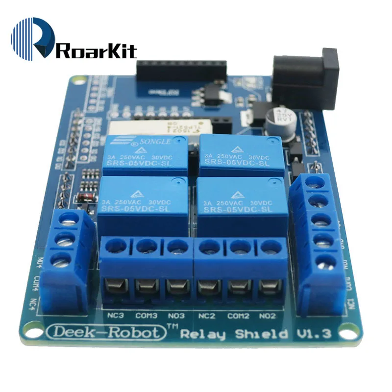 4 канальный 5 В релейный модуль плата расширения Релейный Щит V1.3 для arduino