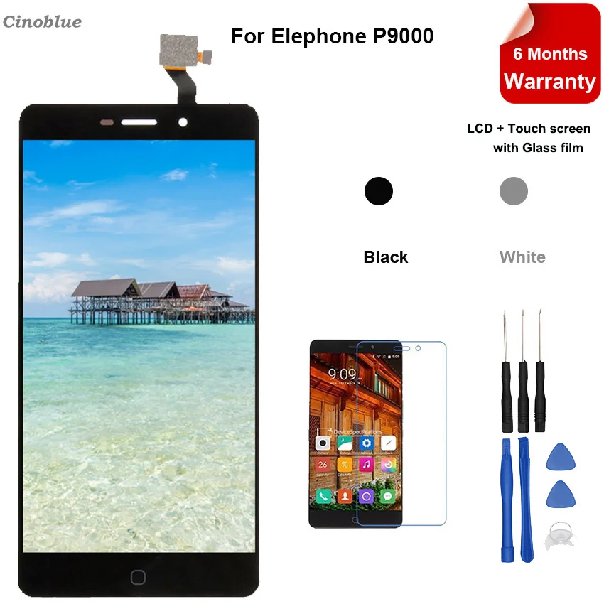 Для Elephone p9000 ЖК дисплей с сенсорным экраном Панель сборка ремонт для elephone экран