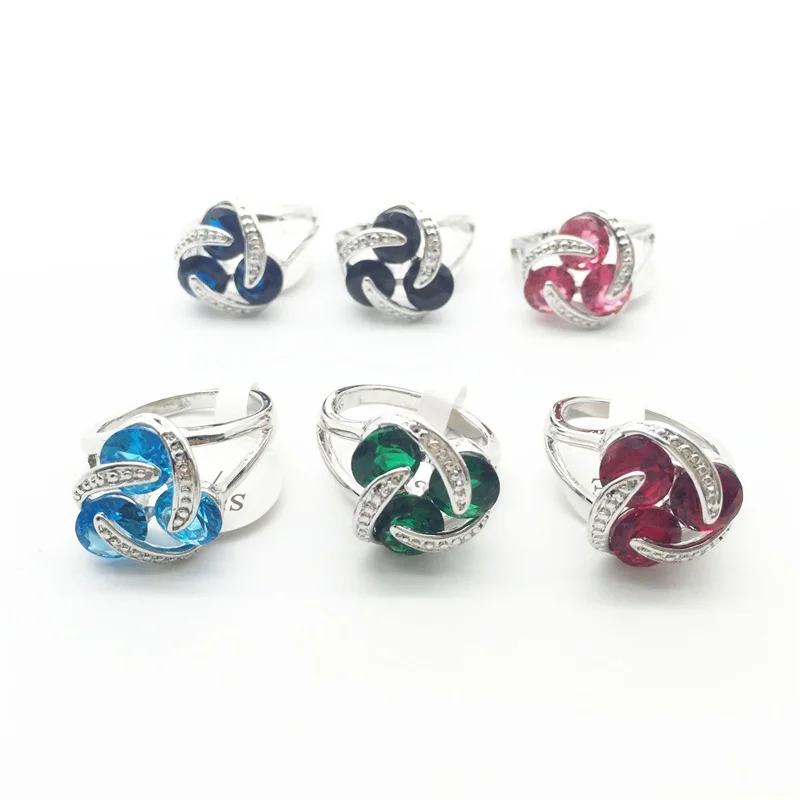 Super Design Round Green Jewelry Sets Women Silver Necklace &amp Pendant Earrings Rings Size 6 7 8 9 Free shipping | Украшения и