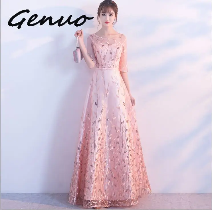 

Genuo New 2019 Summer Woman Dress Long Elegant Lace V Neck Sleeveless Ladies Trumpet Prom Party Dress Robe Sexy Vestidos
