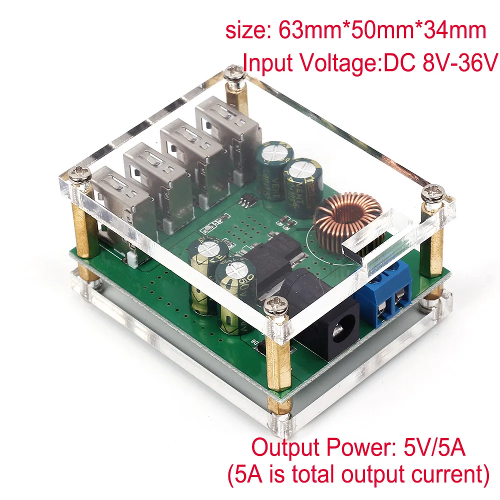 5V понижающий преобразователь Питание понижающий модуль 6/4/2-х канальный USB Выход понижающий преобразователь для умного дома робот