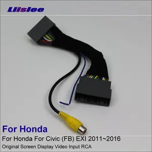 Для Honda Civic (FB) EXI 2011  2016 камера заднего видаразъем адаптера провода кабель оригинальный видео вход переключатель RCA